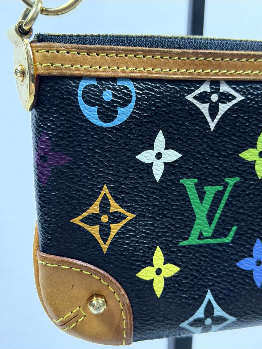 Louis Vuitton Monogram Multicolor Murakami Black Milla Pochette MM Full Set - Picture 8 of 16